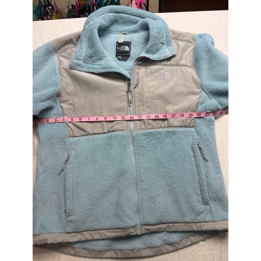 The North Face Denali Fleece Jacket Light Blue Gray Full Zip Womens Large